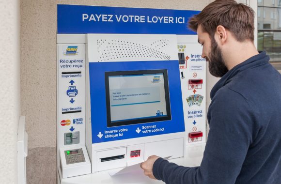 paiement sur borne de paiement automatique